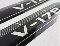 Glastron V-178 1973 And Up CHROME Boat Decals Set of 2 x 13.5"